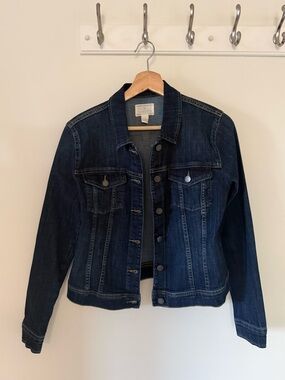 Caslon Dark Wash Denim Jacket, size small, NWOT